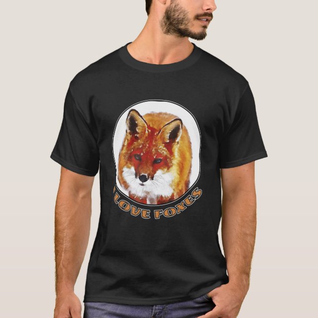 T-shirt Homme J'Aime Les Renards (Devant)