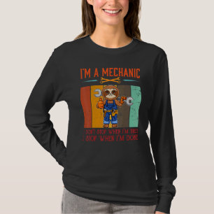 T-shirt Homme je suis mécanicien Arrêter quand j'ai fini M