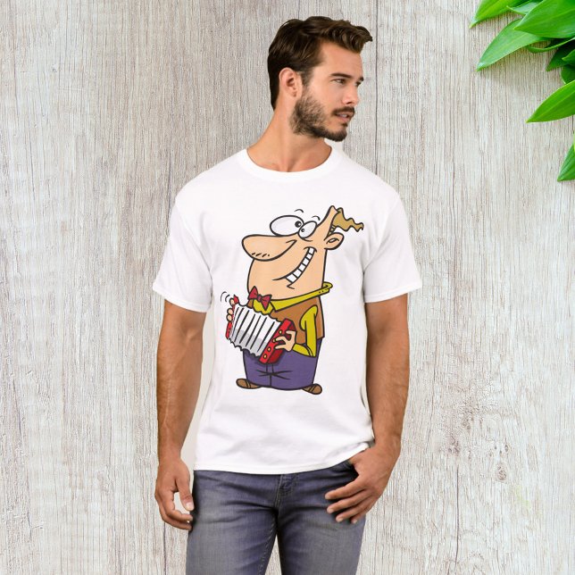 T-shirt Homme Jouant L'Accordion (Créateur téléchargé)