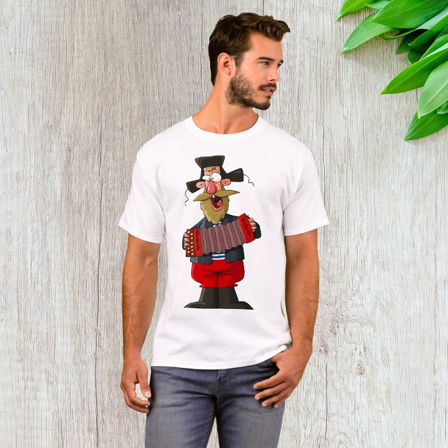T-shirt Homme Jouant L'Accordion (Créateur téléchargé)