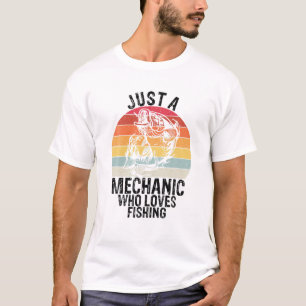 T-shirt Homme Juste Un Mécanicien Qui Aime La Pêche - Vis