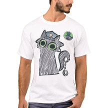 T-Shirt homme Kitty Cop – Purrtect & Serve Dark
