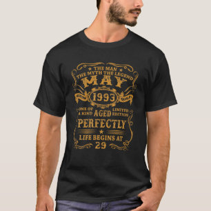 T-shirt Homme Mai 1993 L'Homme Mythe Légende Birt 29 Ans