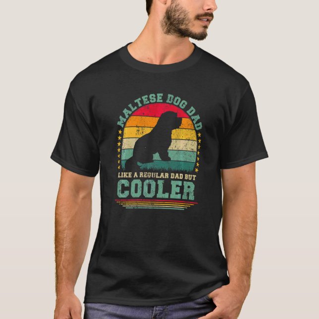 T-shirt Homme Maltese Papa Comme Un Père Régulier Mais Gla (Devant)