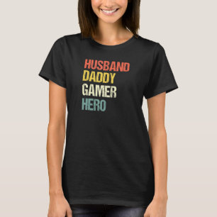 T-shirt Homme Mari Daddy Gamer Hero Pops Père Jeu D