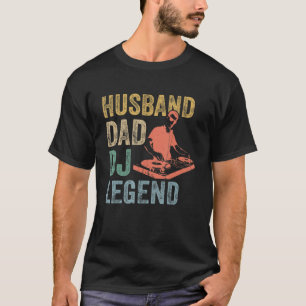 T-shirt Homme Mari Papa Dj Légende Dj Disque Jockey Musiqu