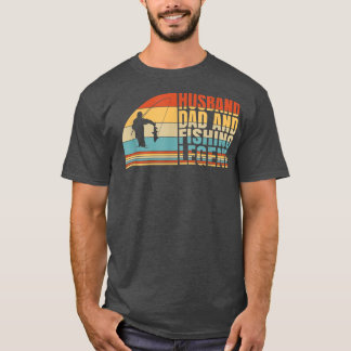T-shirt Homme Mari Papa Et Légende De Pêche, Pêcheur Fis