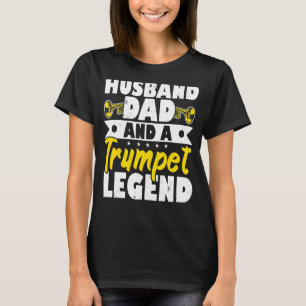 T-shirt Homme Mari Papa Et Une Trumpet Légende Musicien Gr