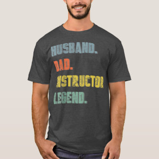 T-shirt Homme mari papa instructeur Légende Père Vintage