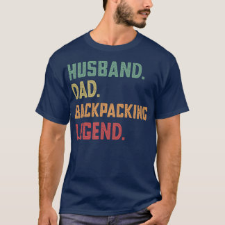 T-shirt Homme mari papa sac à dos Légende randonnée 
