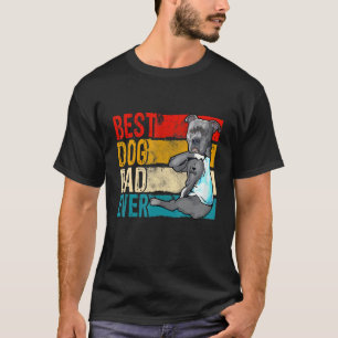 T-shirt Homme Meilleur Pitbull Papa Jamais American Drapea