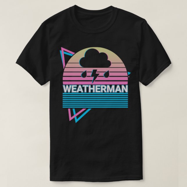 T-shirt Homme Météo Météorologie Météorologue Prévisions M (Design devant)