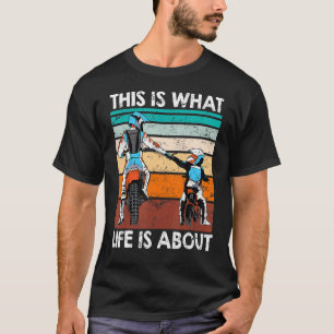 T-shirt Homme Motorcycliste Papa C'Est La Vie Motocross Mo