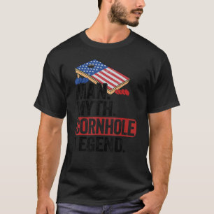 T-shirt Homme Mythe Cornhole Légende Drapeau américain Cor