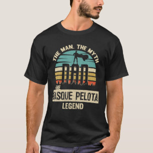 T-shirt Homme Mythe Légende Papa Basque Pelota Joueur Ext
