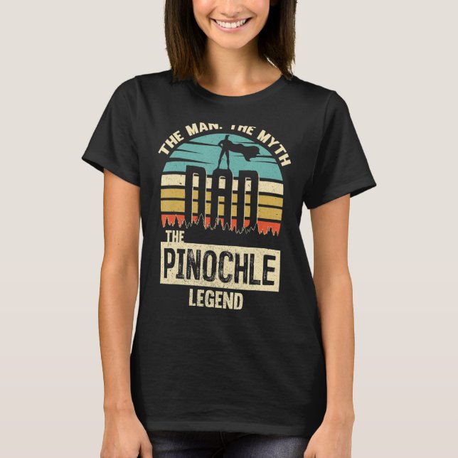 T-shirt Homme Mythe Légende Papa Pinochle Penuchle Joueur (Devant)