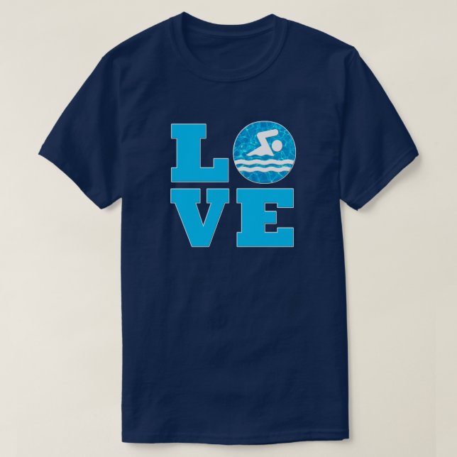 T-shirt Homme nage AMOUR nage et plongée nage (Design devant)