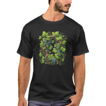 T-shirt Homme noir avec vigne