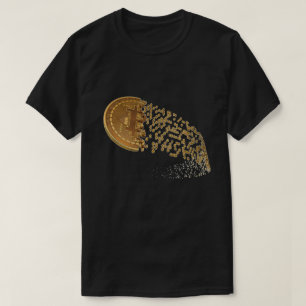 T-shirt homme noir or Bitcoin Cryptomonnaie