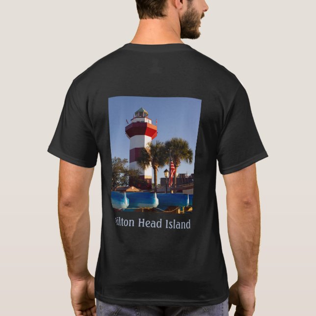 T-shirt homme noir pour Hilton Head Island (Dos)