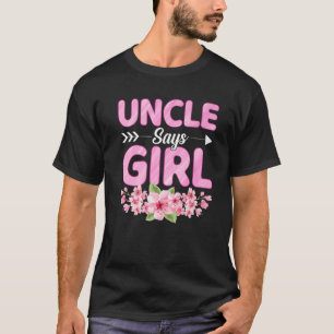 T-shirt Homme Oncle Dit Fille Drôle Baby shower Genre Ré