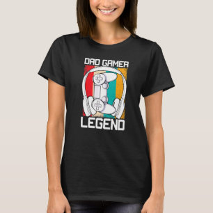 T-shirt Homme Papa Gamer Legend Fête des pères Retro jeu v