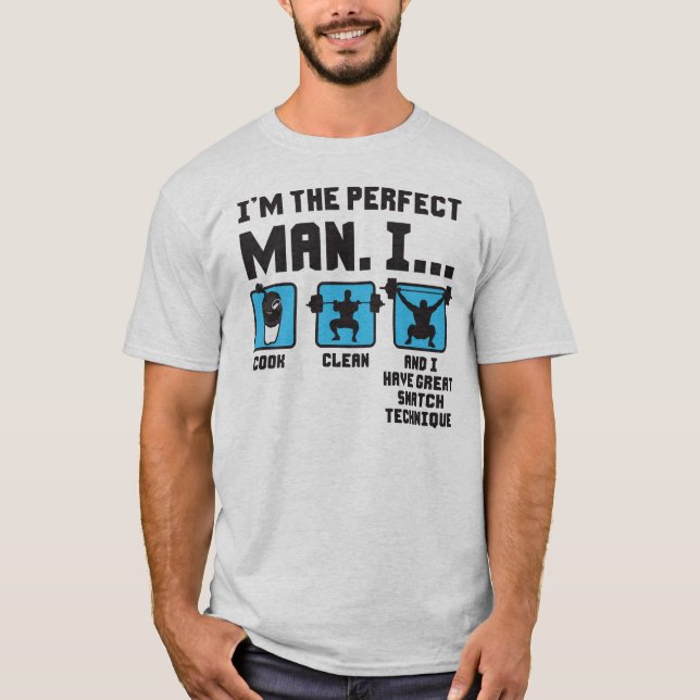 T-shirt Homme parfait - gymnase drôle d'haltérophilie (Devant)