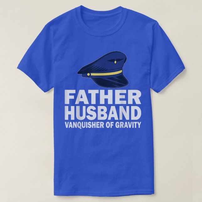 T-shirt Homme Pilote père mari vainqueur de gravité ai (Design devant)