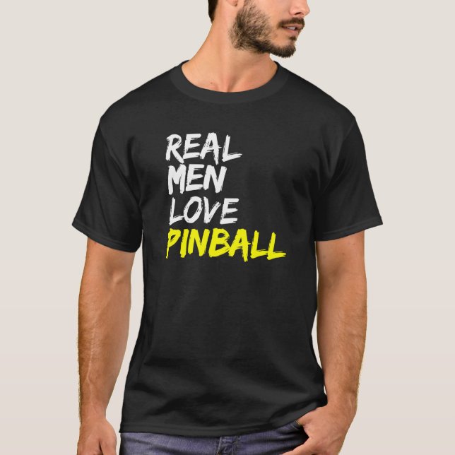 T-shirt Homme Pinball Dit Pinball Pinball Machine Hommes L (Devant)