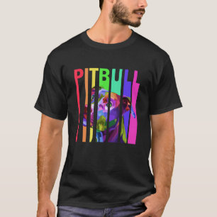 T-shirt Homme Pitbull papa lunettes drapeau américain Vint