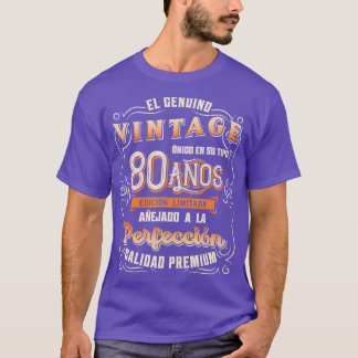 T-shirt Homme Playera Cumpleanos 80 80e anniversaire cadea