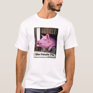 T-shirt Homme pourpre cochon