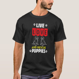 T-shirt Homme Puppy Adoption Live Amour Et Secourir Chiens