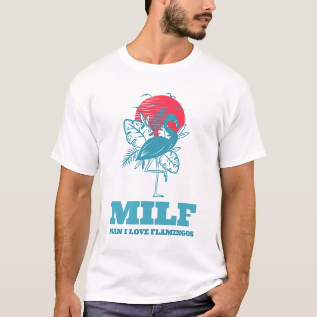 T-shirt Homme que j'aime Flamants roses (Devant)