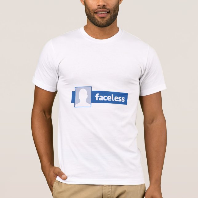 T-shirt Homme sans visage - Photo de profil anonyme (Devant)