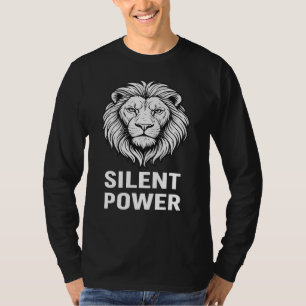 T-Shirt Homme Silent Power – Li Noir & Blanc Gras