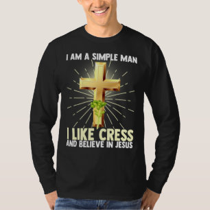 T-shirt Homme Simple Comme Cress Vegan Croire En Jésus
