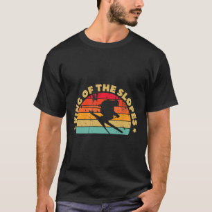 T-shirt Homme Ski Drôle Skieur Roi Des Pistes Ski