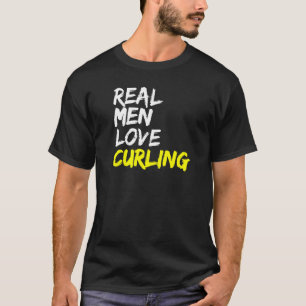 T-shirt Homme Stock de glace Sport Équipe de curling mascu
