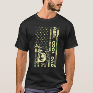 T-shirt Homme Super Papa Pêcheur Poisson Père Patriotique