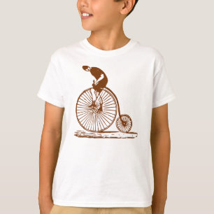 T-shirt Homme sur un grand-bi - Marron