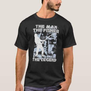 T-shirt Homme The Man The Fisher The Legend Cool Fishing F