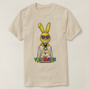 T-Shirt homme végétarien Cool DJ Bunny