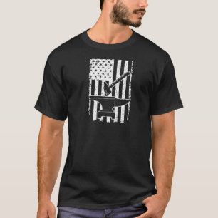 T-shirt Homme Vintage Drapeau Américain Patriotique Forger