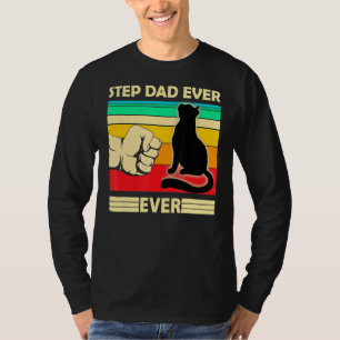 T-shirt Homme Vintage Meilleur Chat Étape Papa Jamais Bump
