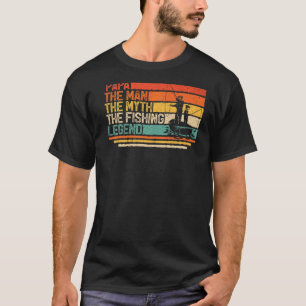 T-shirt Homme Vintage Papa L'Homme Mythe Pêche Légende Pap