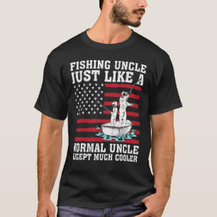 T-shirt Homme Vintage Uncle De Pêche Comme Un Uncl Normal