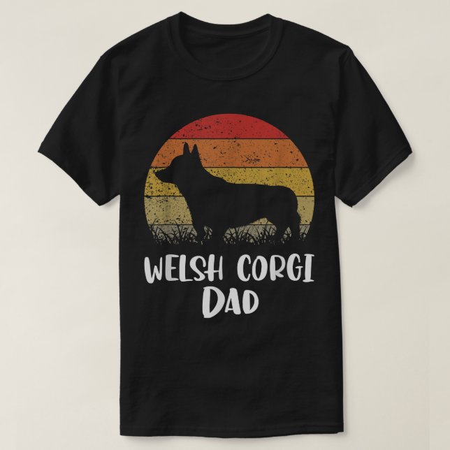 T-shirt Homme Welsh Corgi Chien Papa (Design devant)