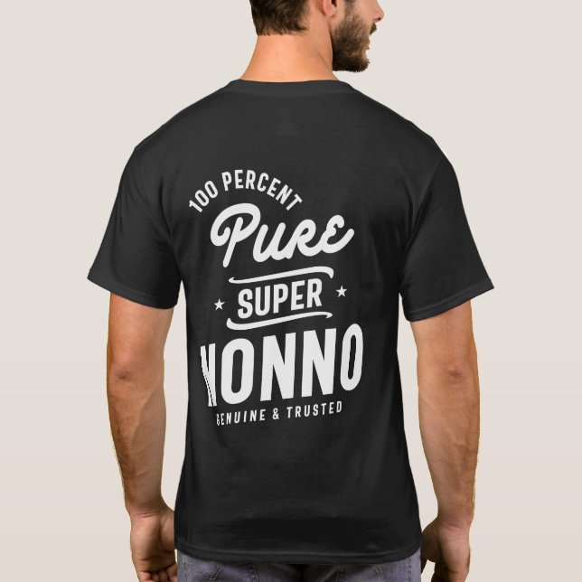 T-shirt Hommes 100% Pure Super Nonno Cadeau (Dos)