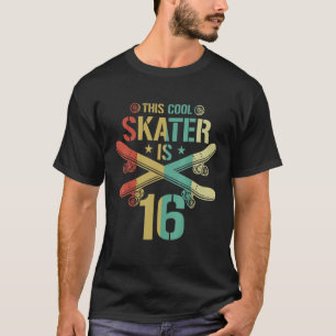 T-shirt Hommes 16e anniversaire Skateboard Boy 16 ans Skat